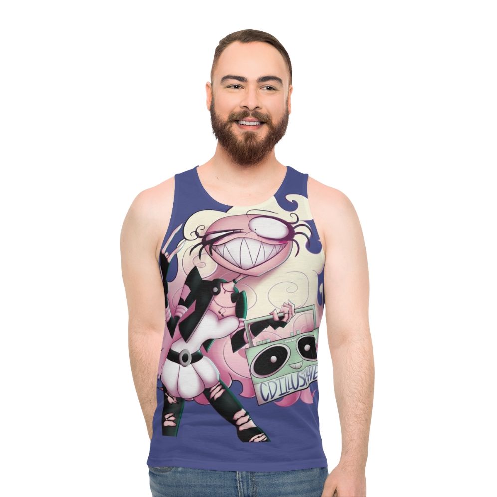 Unisex rock music graphic tank top