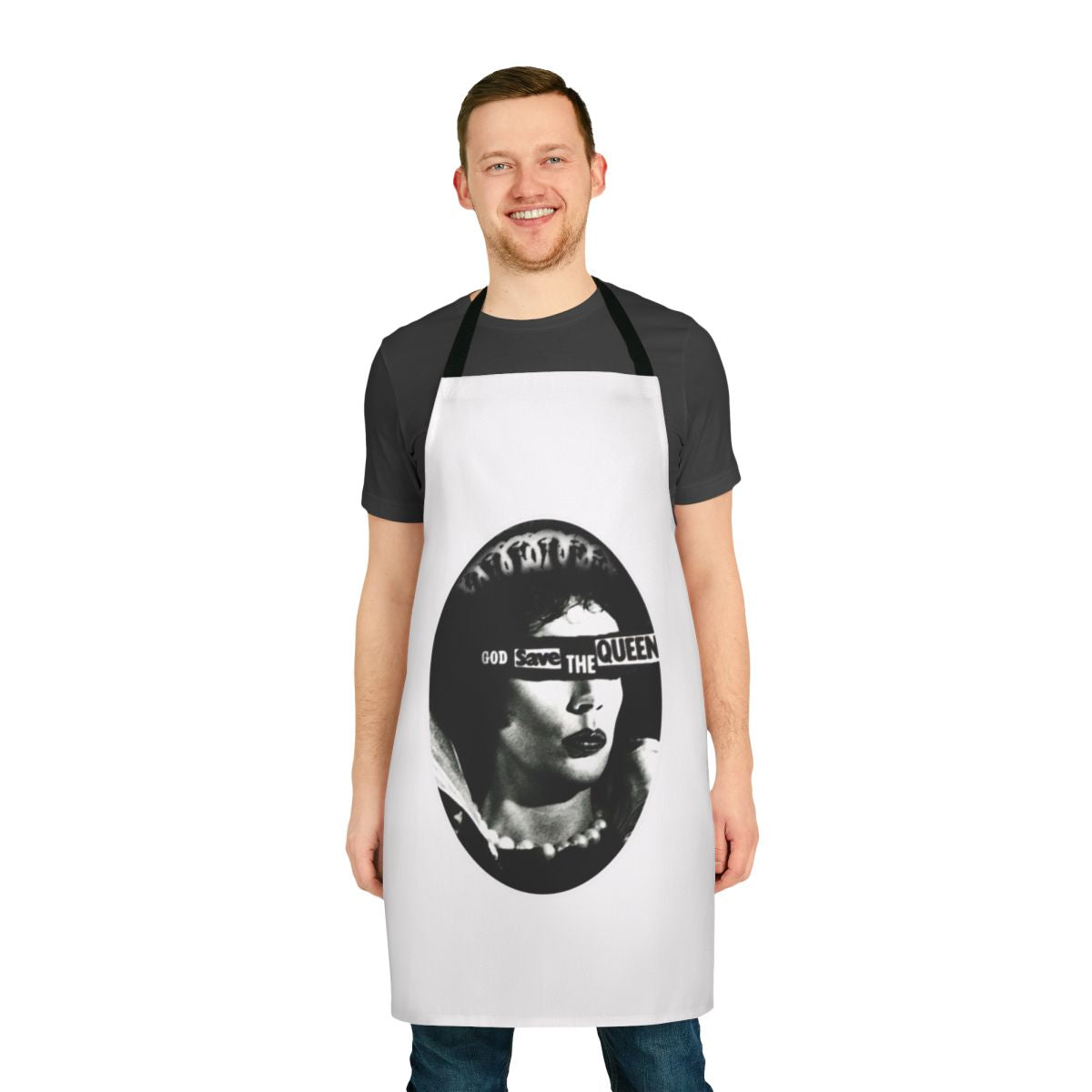 Rocky Horror Picture Show-inspired apron featuring Dr. Frank N Furter