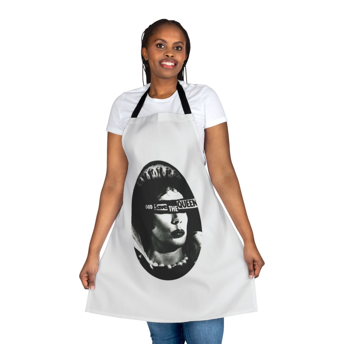 Rocky Horror Picture Show-inspired apron featuring Dr. Frank N Furter