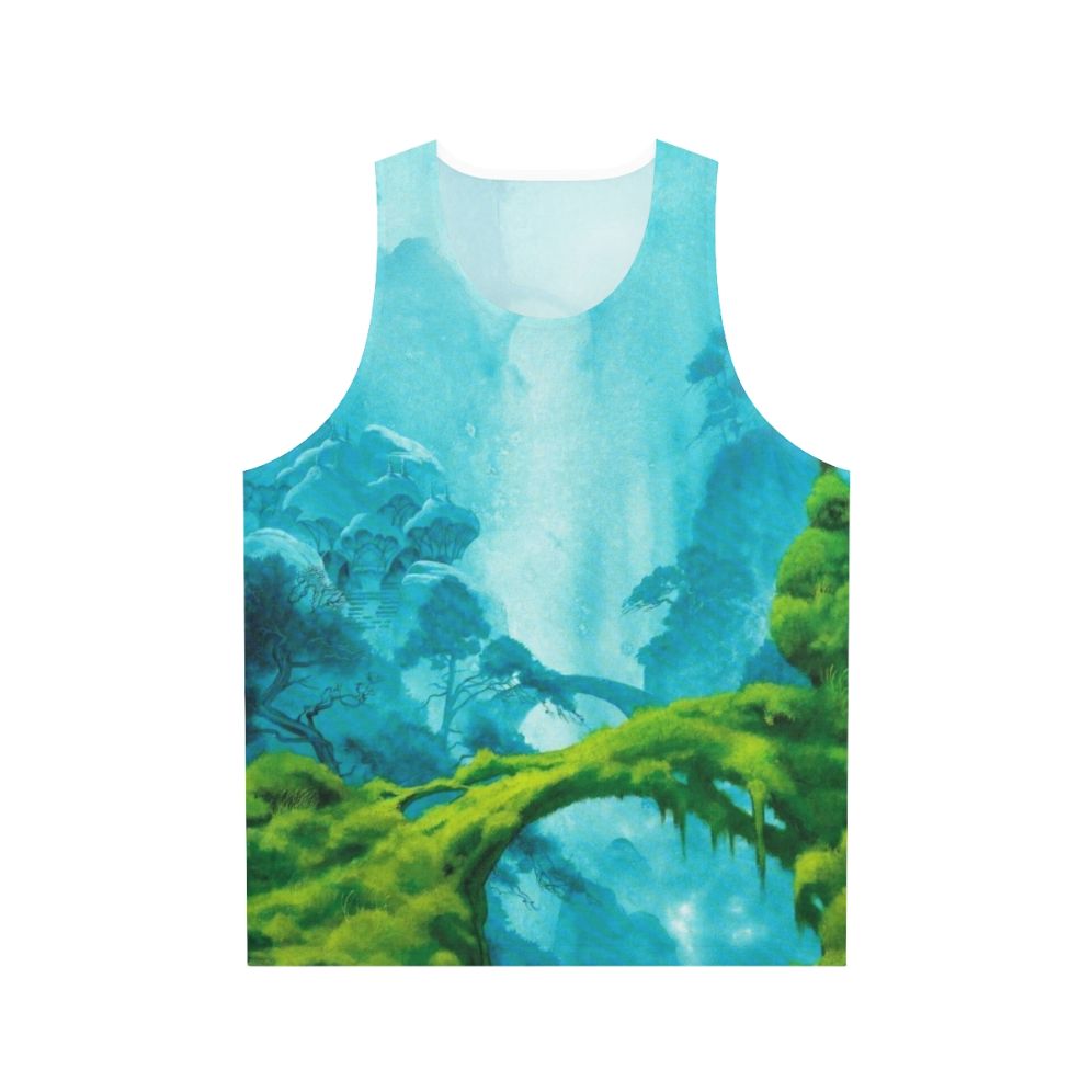 Roger Dean fantasy landscape unisex tank top