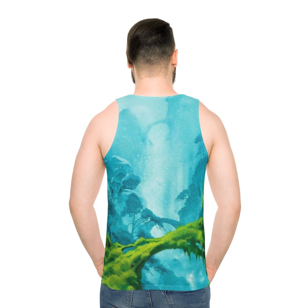 Roger Dean fantasy landscape unisex tank top