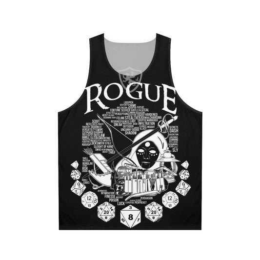 Rogue Class RPG White Tank Top