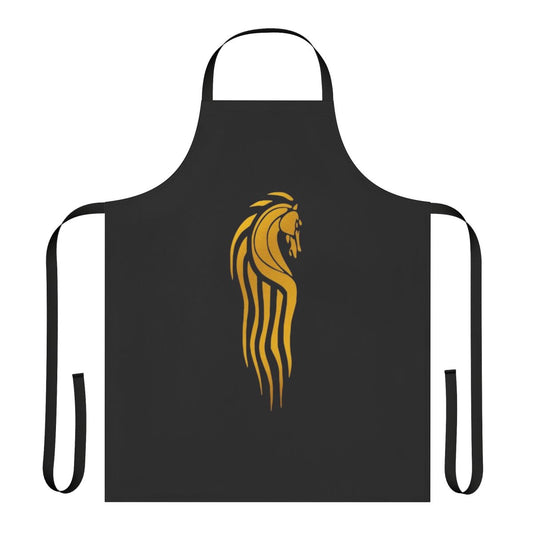 Rohan horse-themed apron with the flag of Rohan design