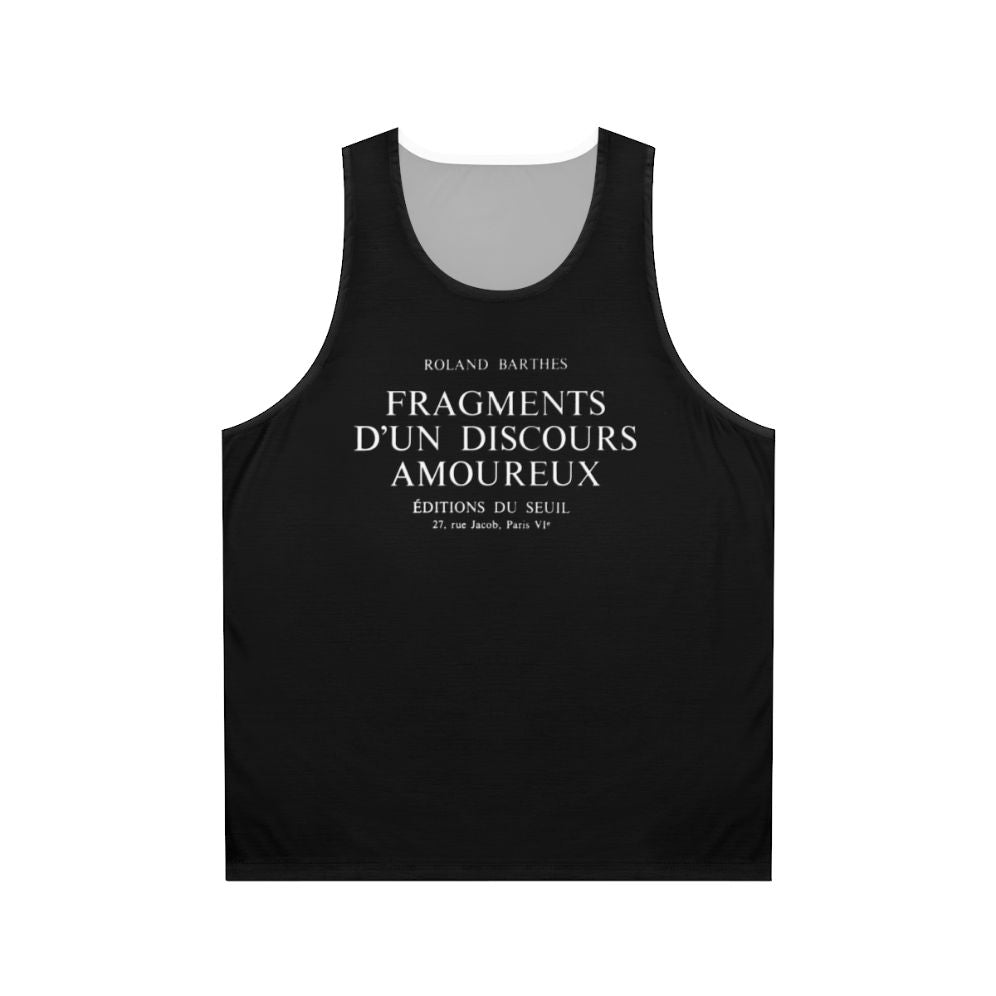 Roland Barthes' "A Lover's Discourse" Unisex Tank Top