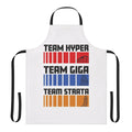 Roller coaster enthusiast apron featuring hyper, giga, and strata roller coaster designs