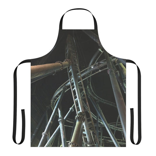 Apron featuring a roller coaster design for thrill ride enthusiasts