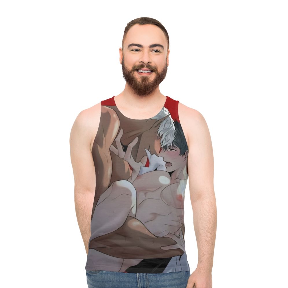 Romantic anime inspired unisex tank top