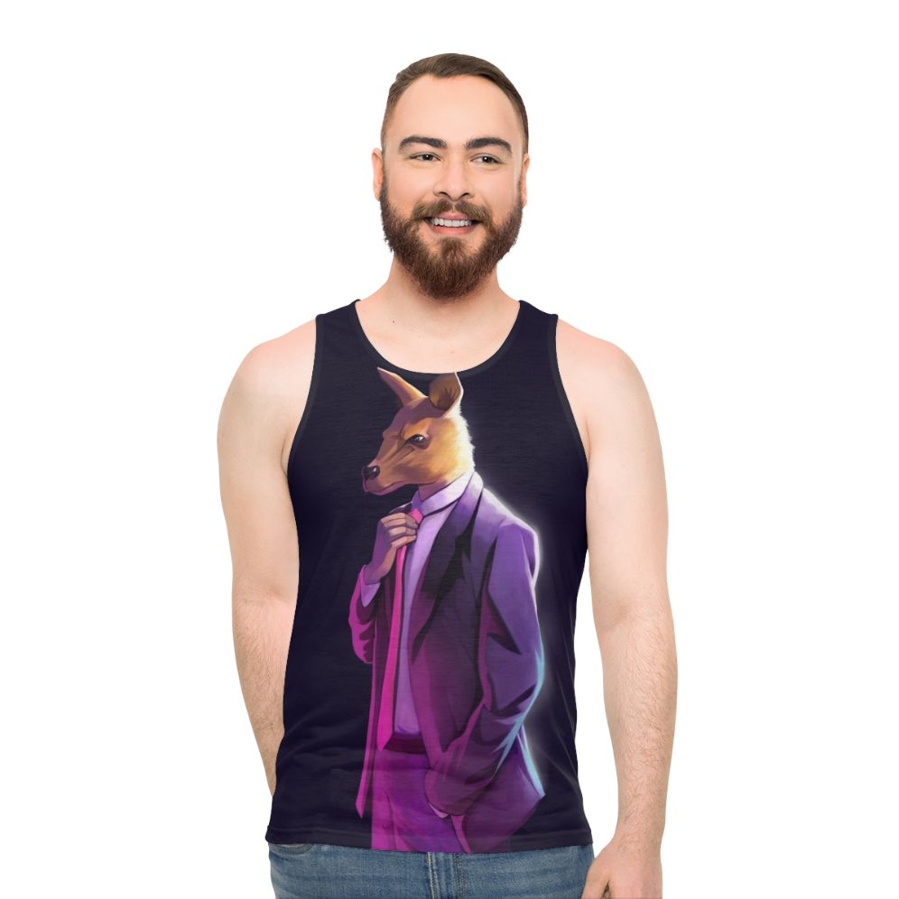 Roo in Suit Atheism Unisex Tank Top