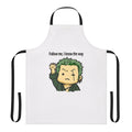 Stylish apron featuring the iconic swordsman Roronoa Zoro from the popular anime series One Piece.