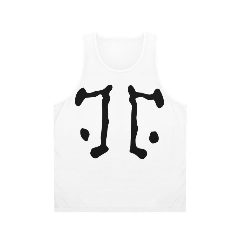Rorschach unisex tank top with iconic inkblot design