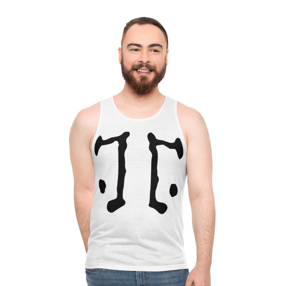 Rorschach unisex tank top with iconic inkblot design