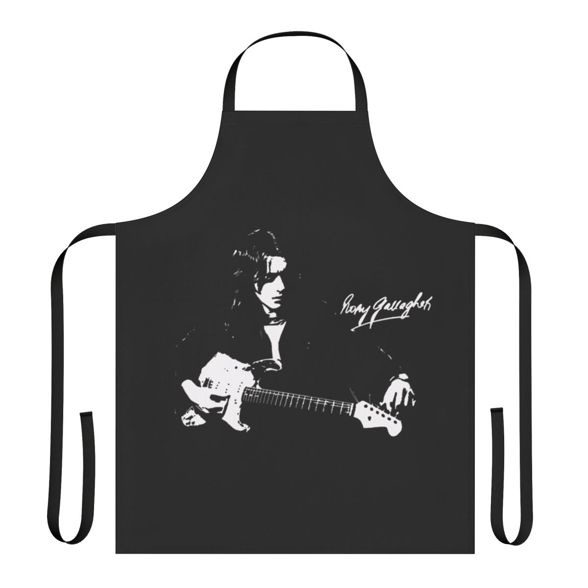 Rory Gallagher Inspired Apron with Musician Silhouette Design