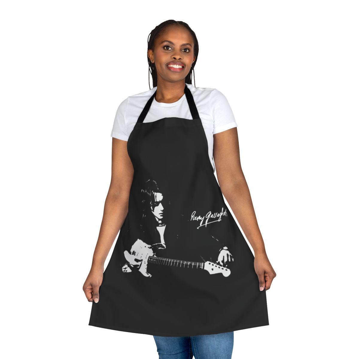 Rory Gallagher Inspired Apron with Musician Silhouette Design