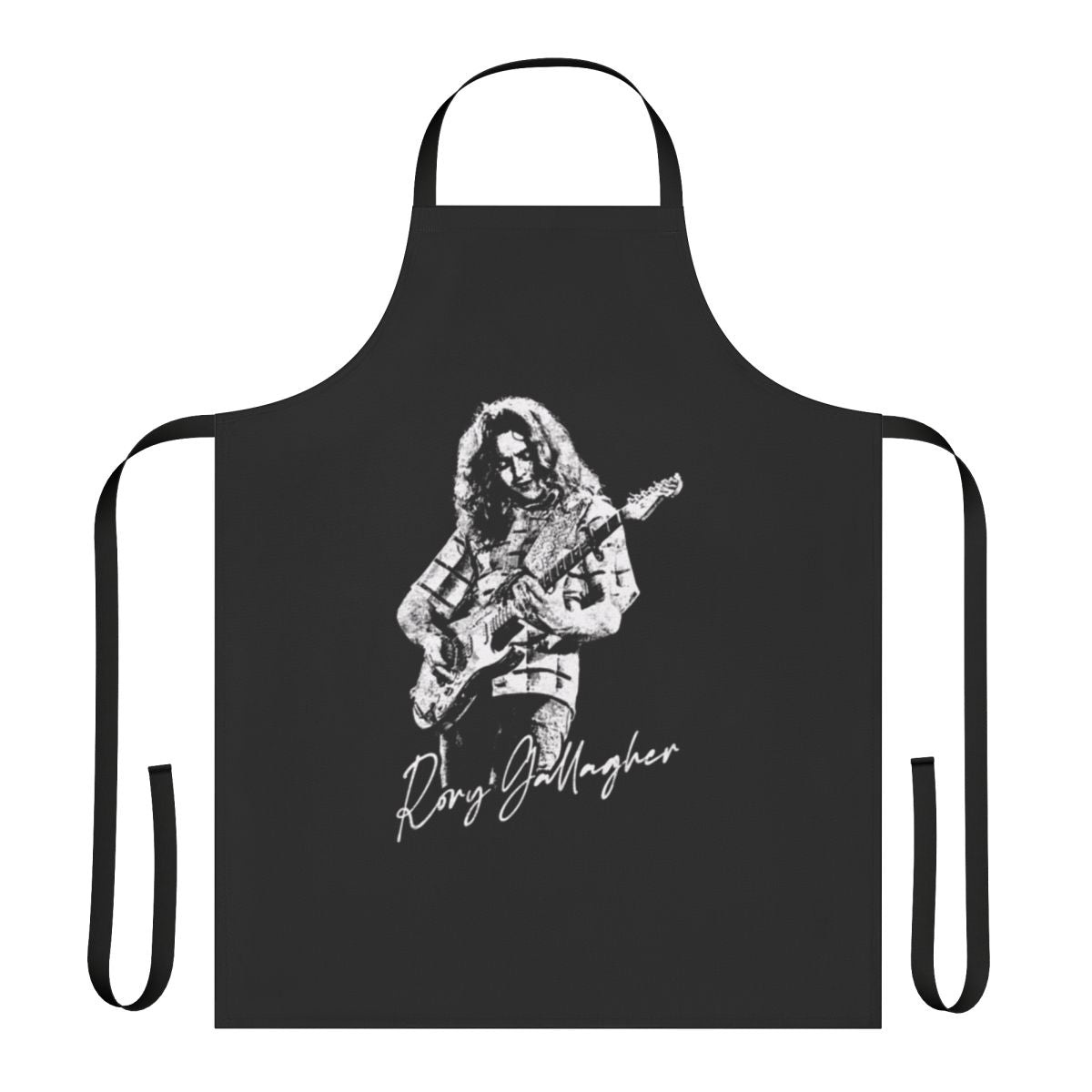Rory Gallagher inspired music apron featuring the iconic guitar player