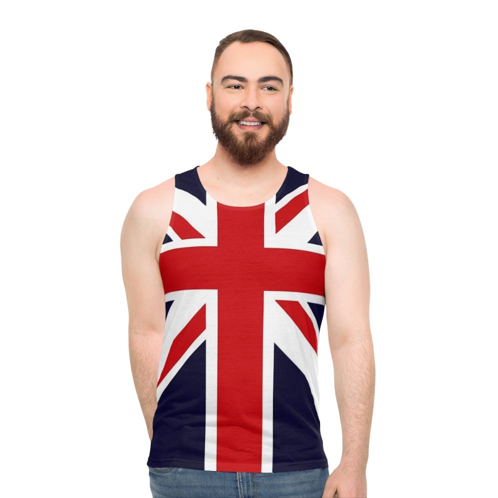 Rose Union Jack British Flag Great Britain Punk Unisex Tank Top