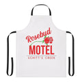 Rosebud Motel inspired apron featuring the iconic logo from the TV show Schitt's Creek