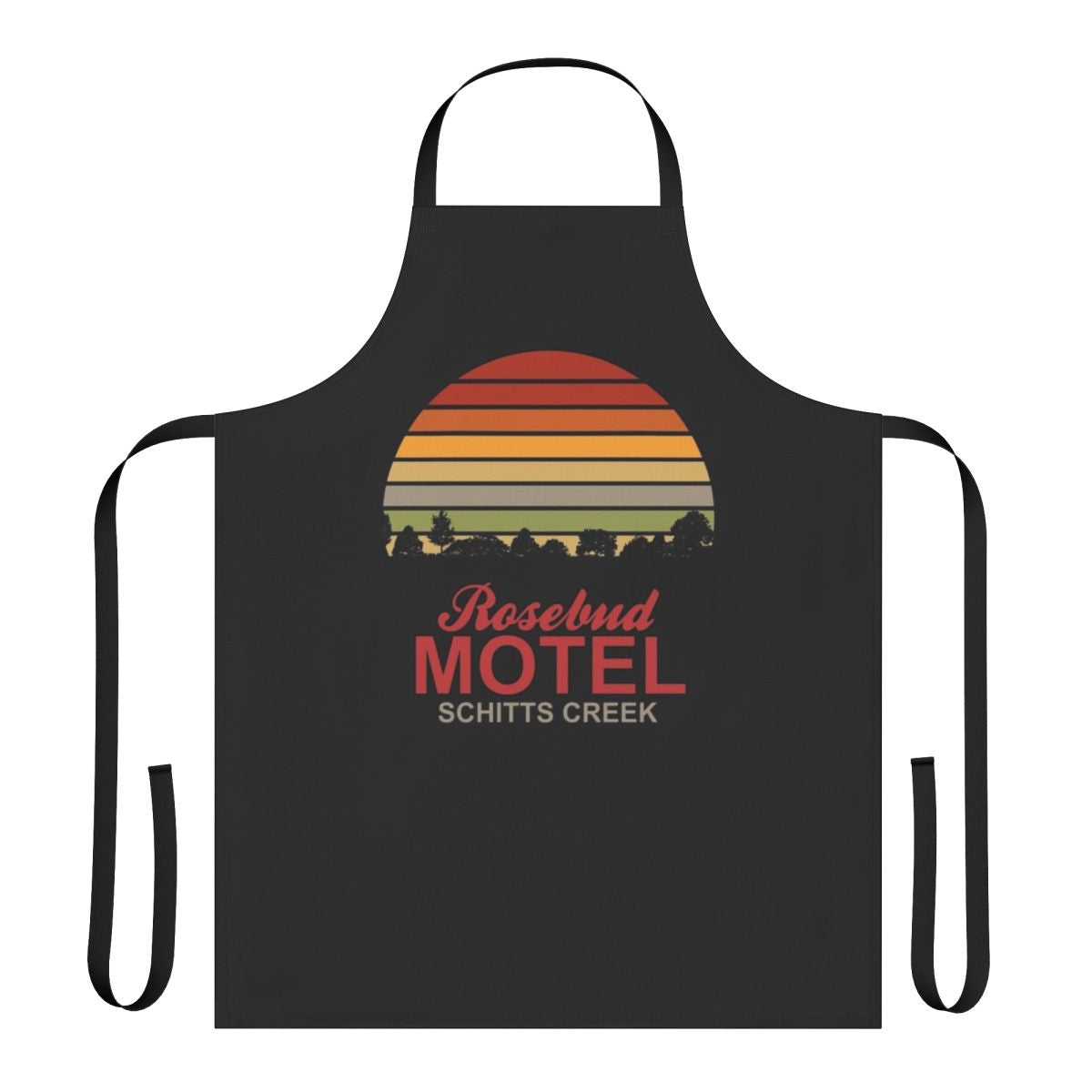 Rosebud Motel Sunset Inspired Apron with Schitt's Creek Retro Design