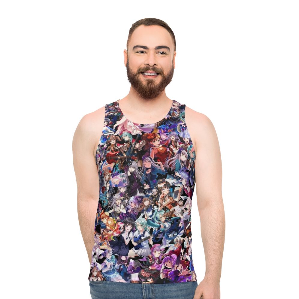 Roselia Unisex Tank Top with Yukina and Ako Inspired Anime Design
