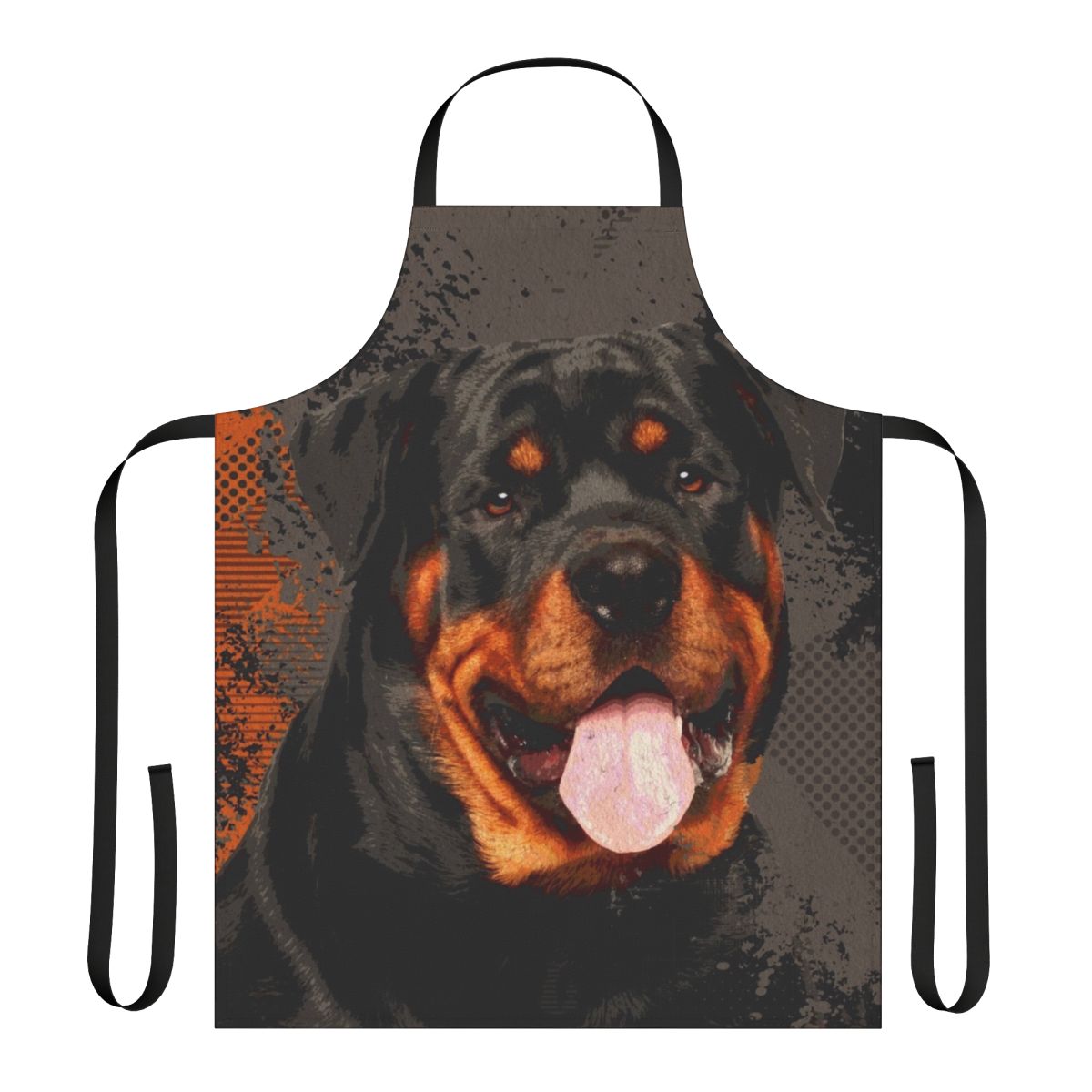 Rottweiler-themed digital art apron with the text 'Rottweiler Metzgerhund'