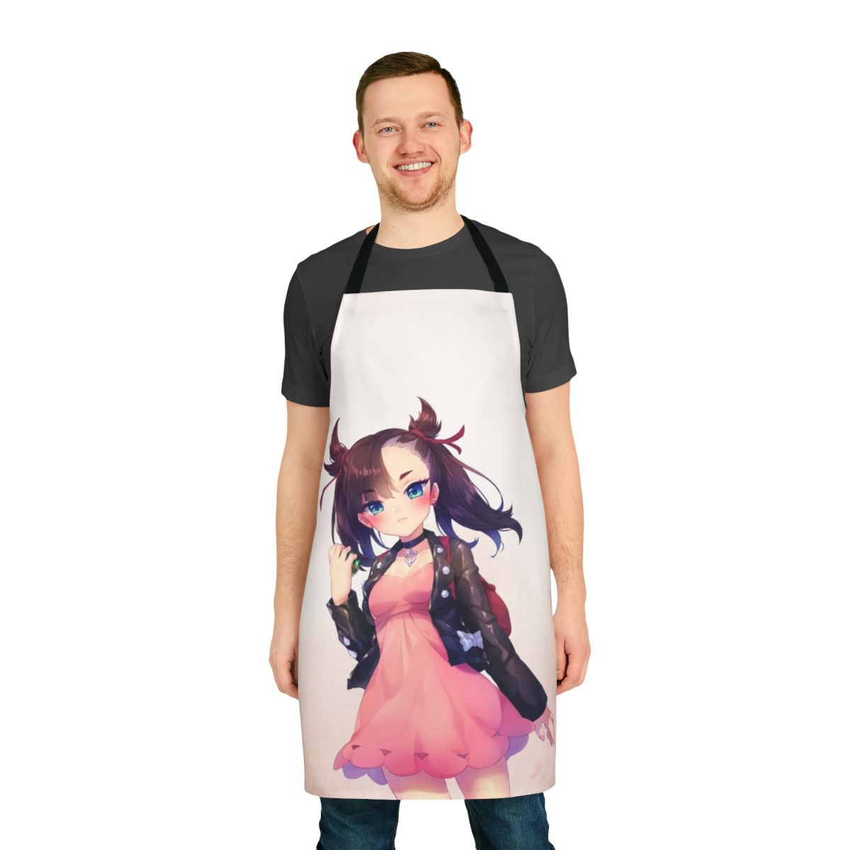 Roxy-inspired apron featuring Pokemon characters and designs