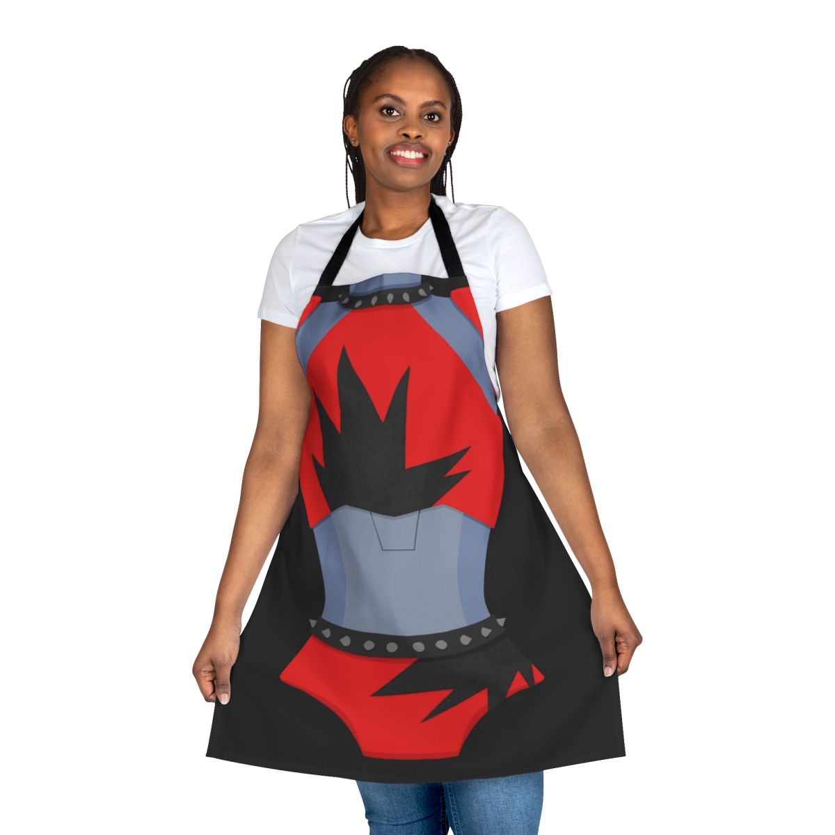"Roxy Wolf-themed apron inspired by the video game Five Nights at Freddy's: Security Breach"