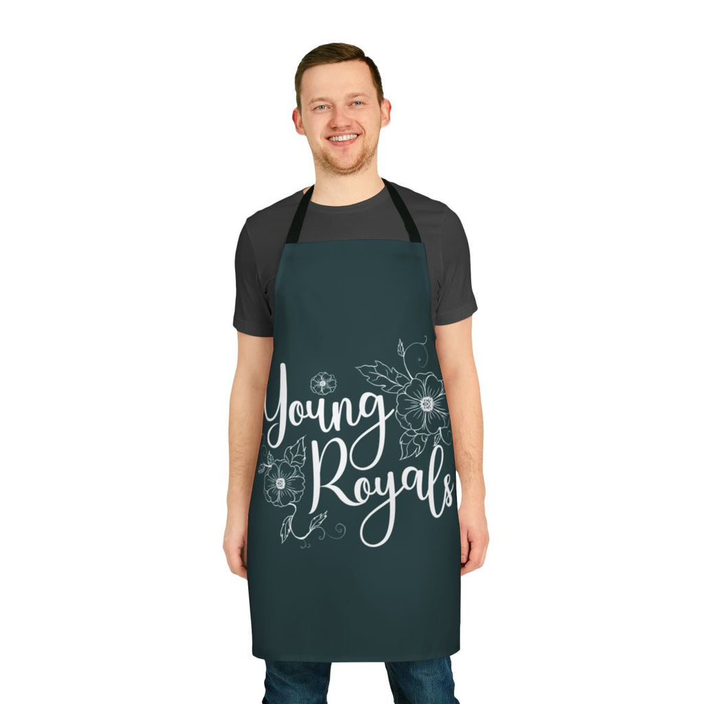 Stylish young royals-themed kitchen apron