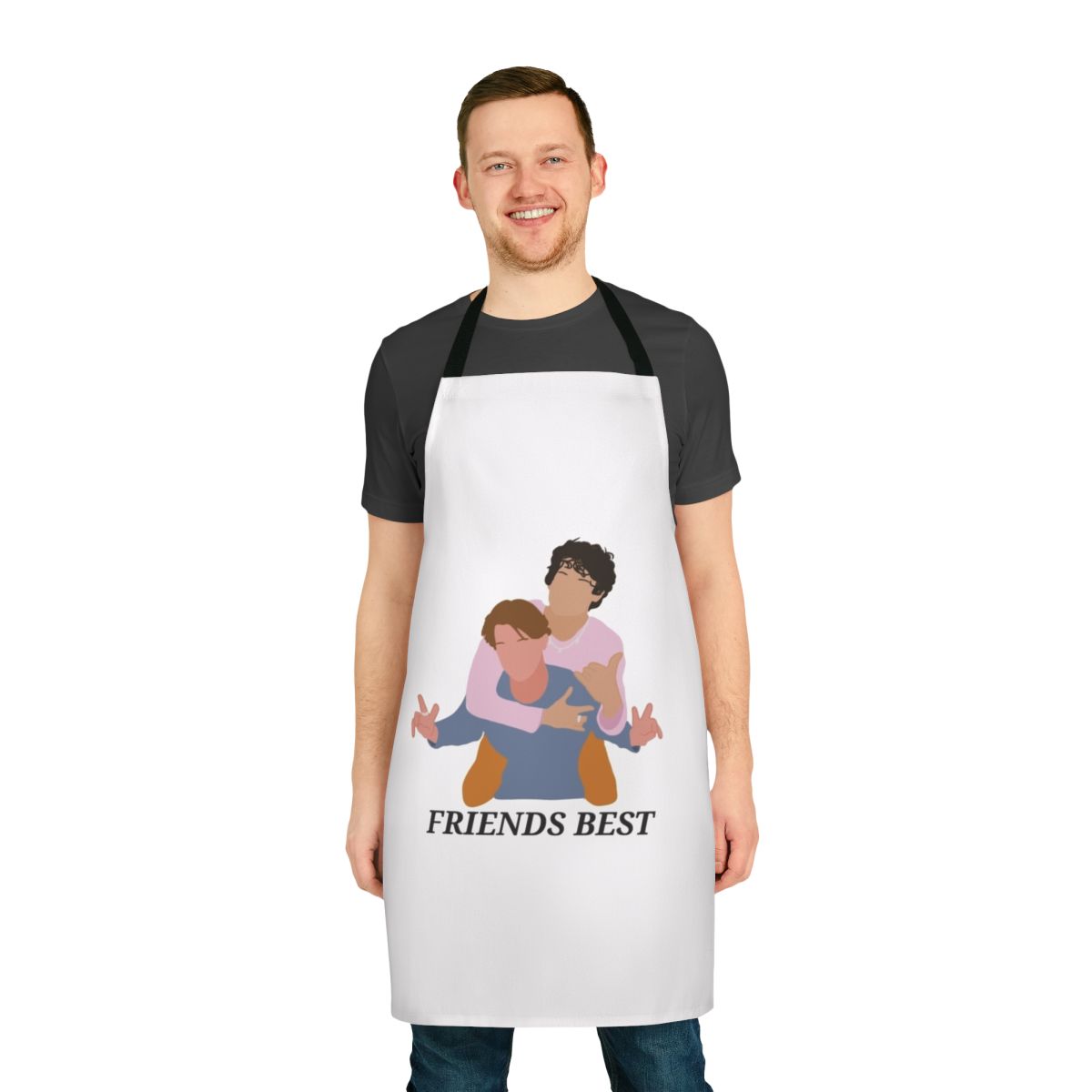"A stylish apron featuring the captivating characters from the Netflix series Young Royals"