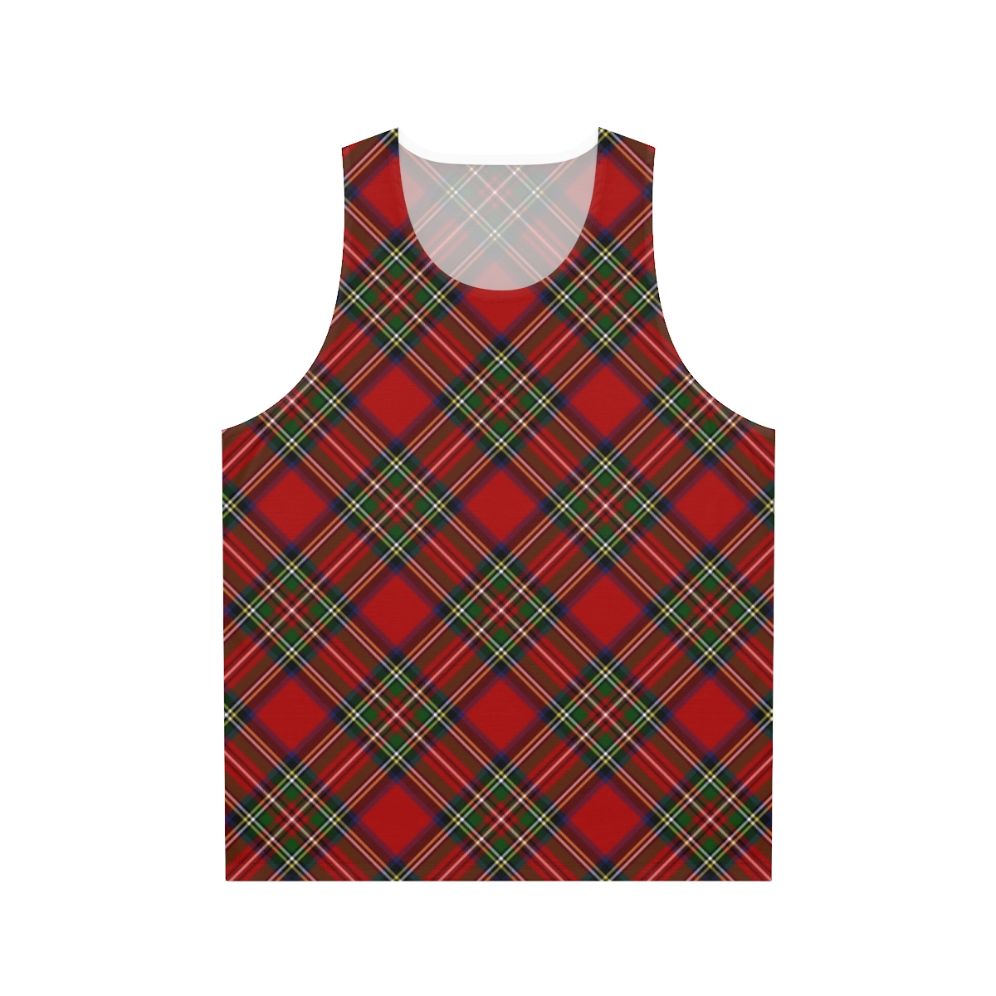 Royal Stewart Tartan Cross Plaid Unisex Tank Top