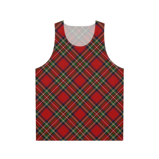 Royal Stewart Tartan Cross Plaid Unisex Tank Top
