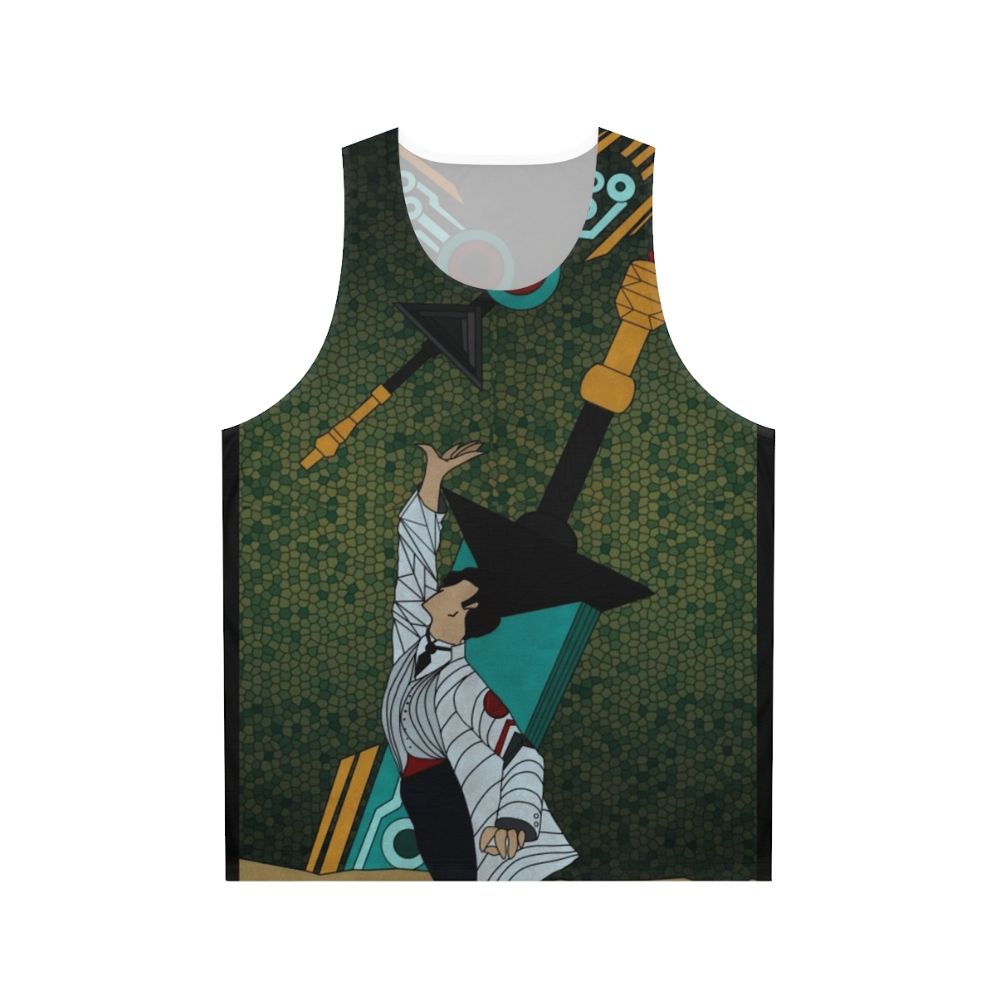 Royce Bracket stained glass design unisex tank top