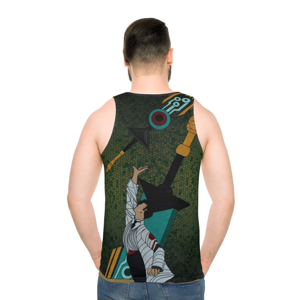 Royce Bracket stained glass design unisex tank top