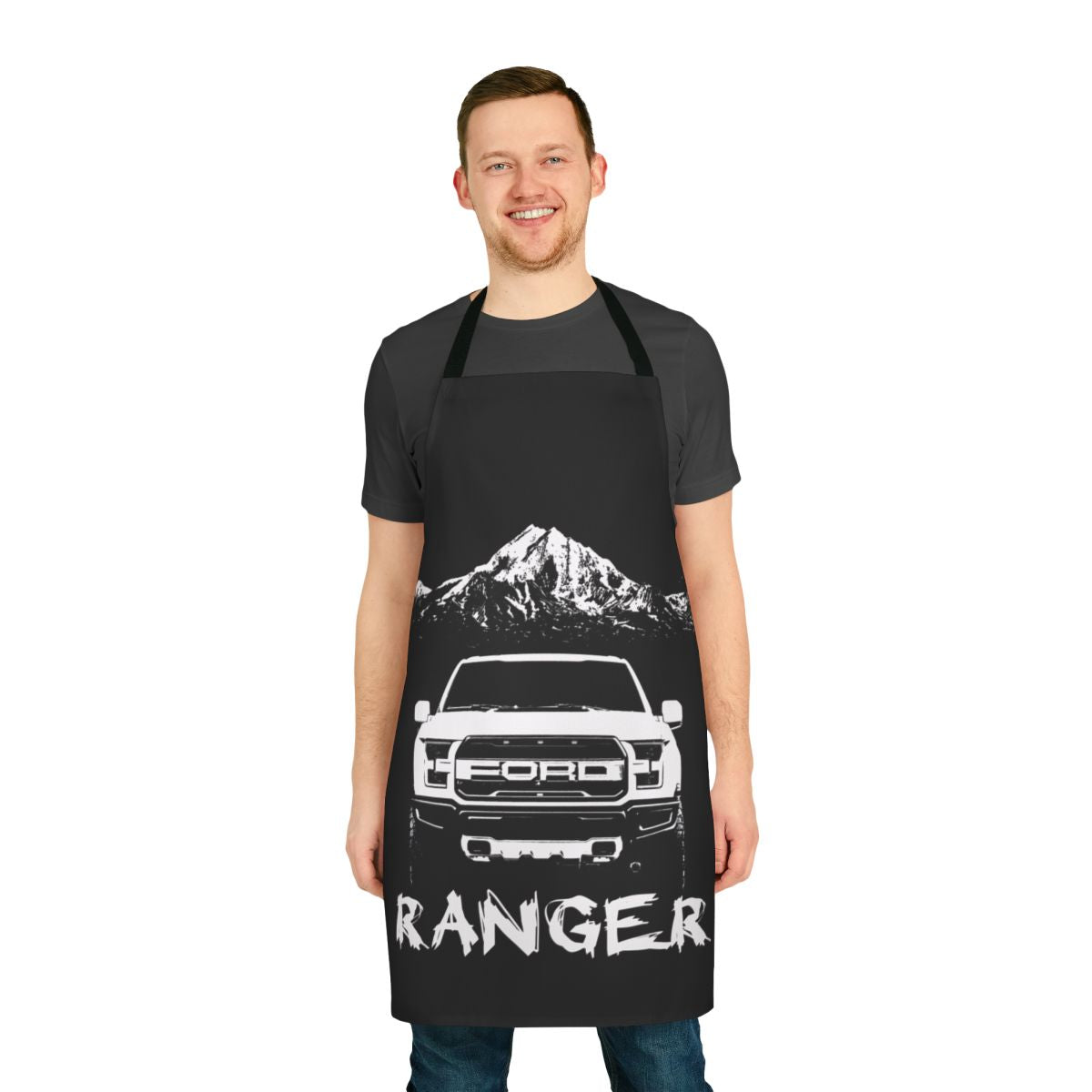 Customized Ford Ranger with durable apron for off-road use
