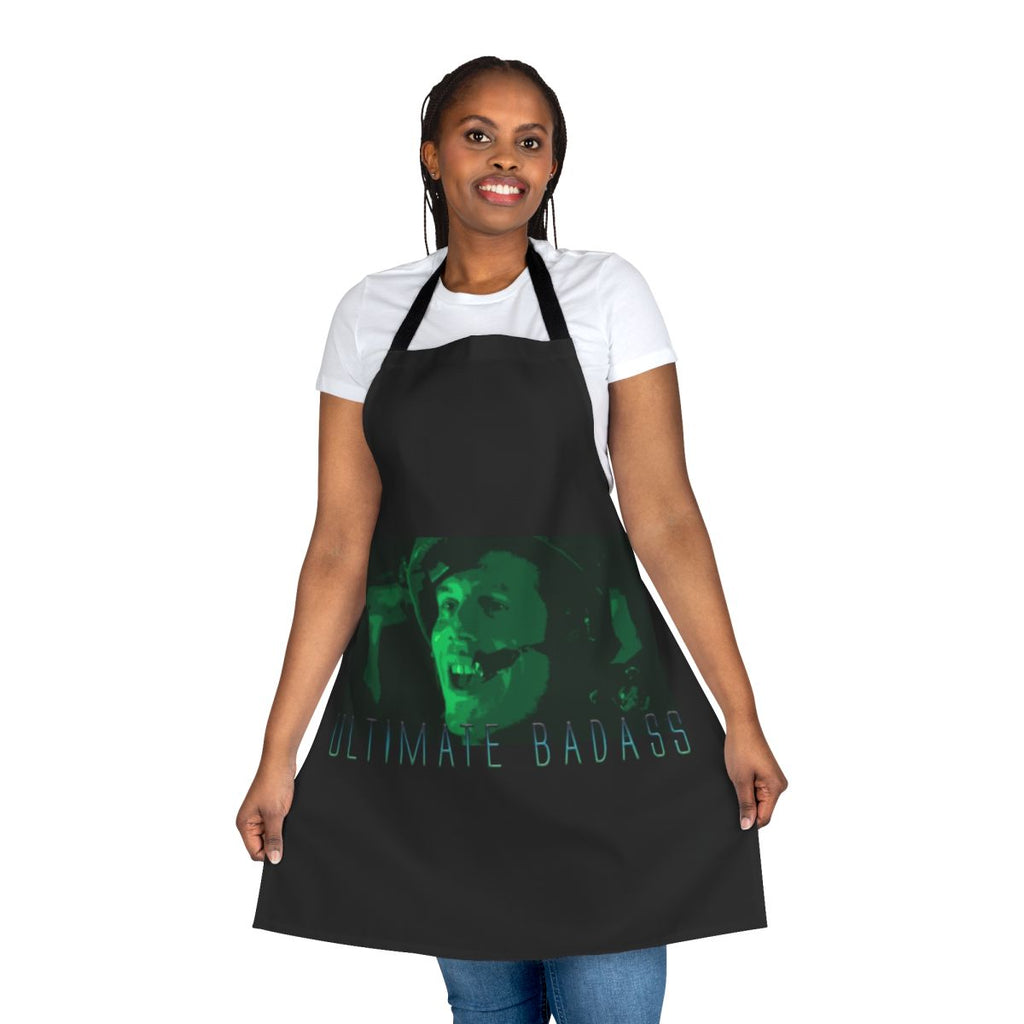 A durable, military-style apron with an alien-inspired "badass" design