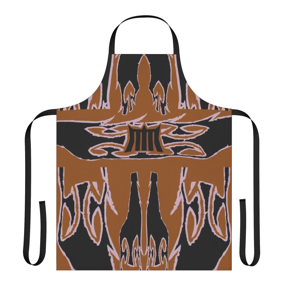 A durable and stylish riveted apron made of metal, perfect for workshop and garage use.