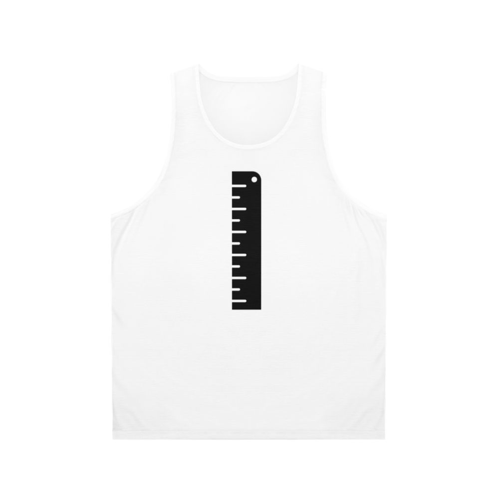 Unisex ruler graphic tank top