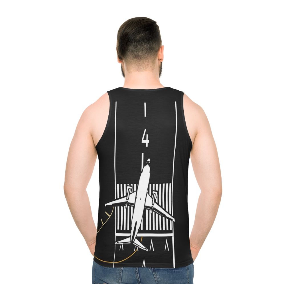 Runway 4 Left Unisex Aviation Tank Top