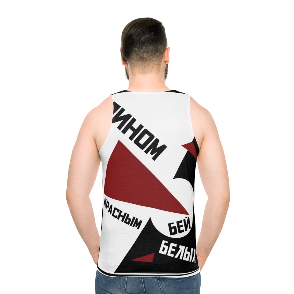 Russian Avant Garde Soviet Unisex Tank Top featuring abstract geometric art
