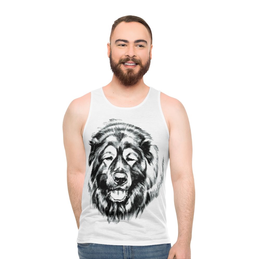 Russian Bear Dog Caucasian Shepherd Unisex Tank Top