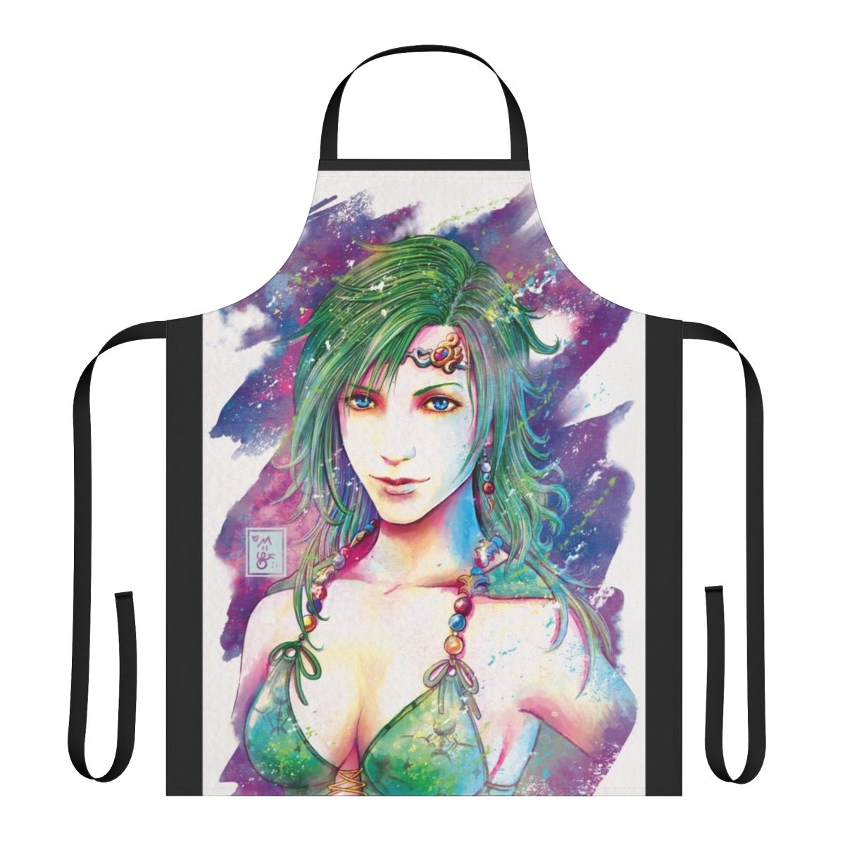 Rydia-inspired apron featuring the character from the Final Fantasy FFIV video game series