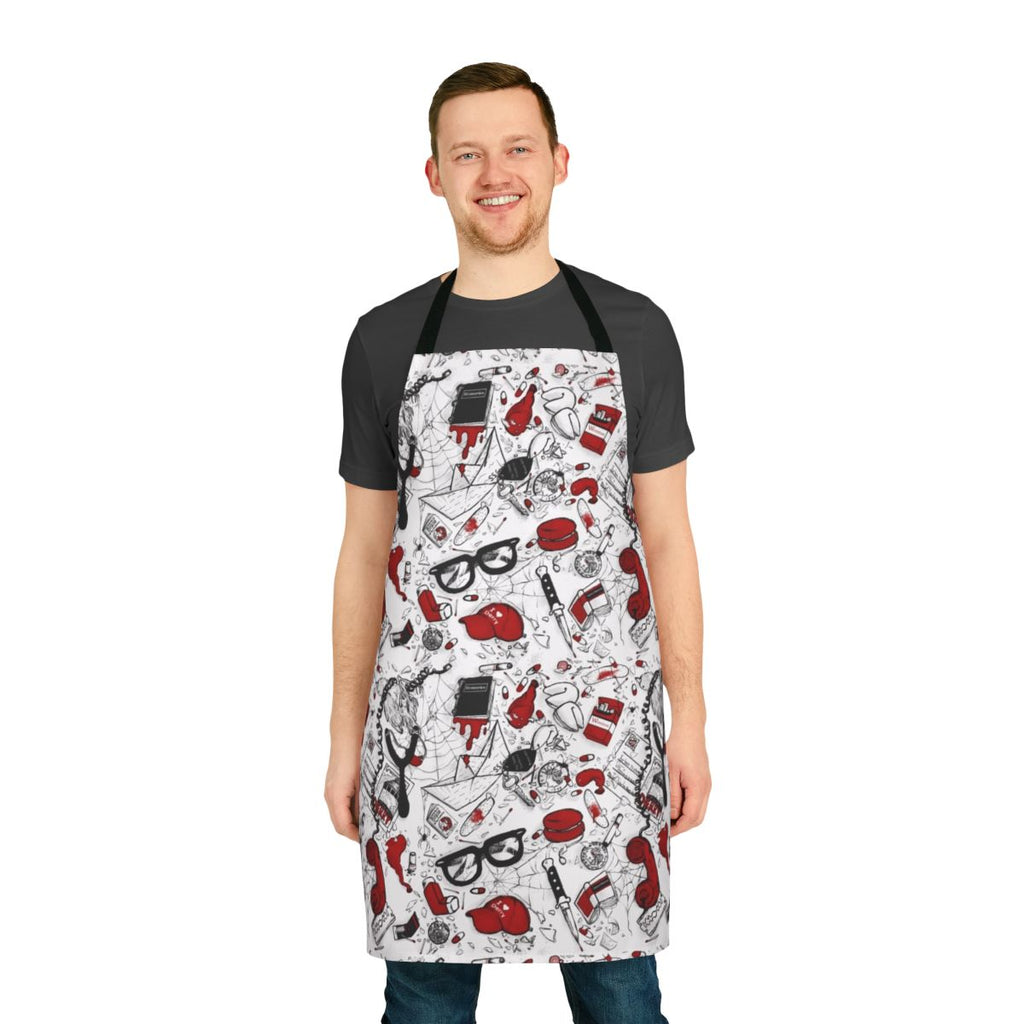 S Club Inspired Repeating Pattern Apron for Horror Fans
