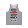 Saab classic car outline illustration unisex tank top