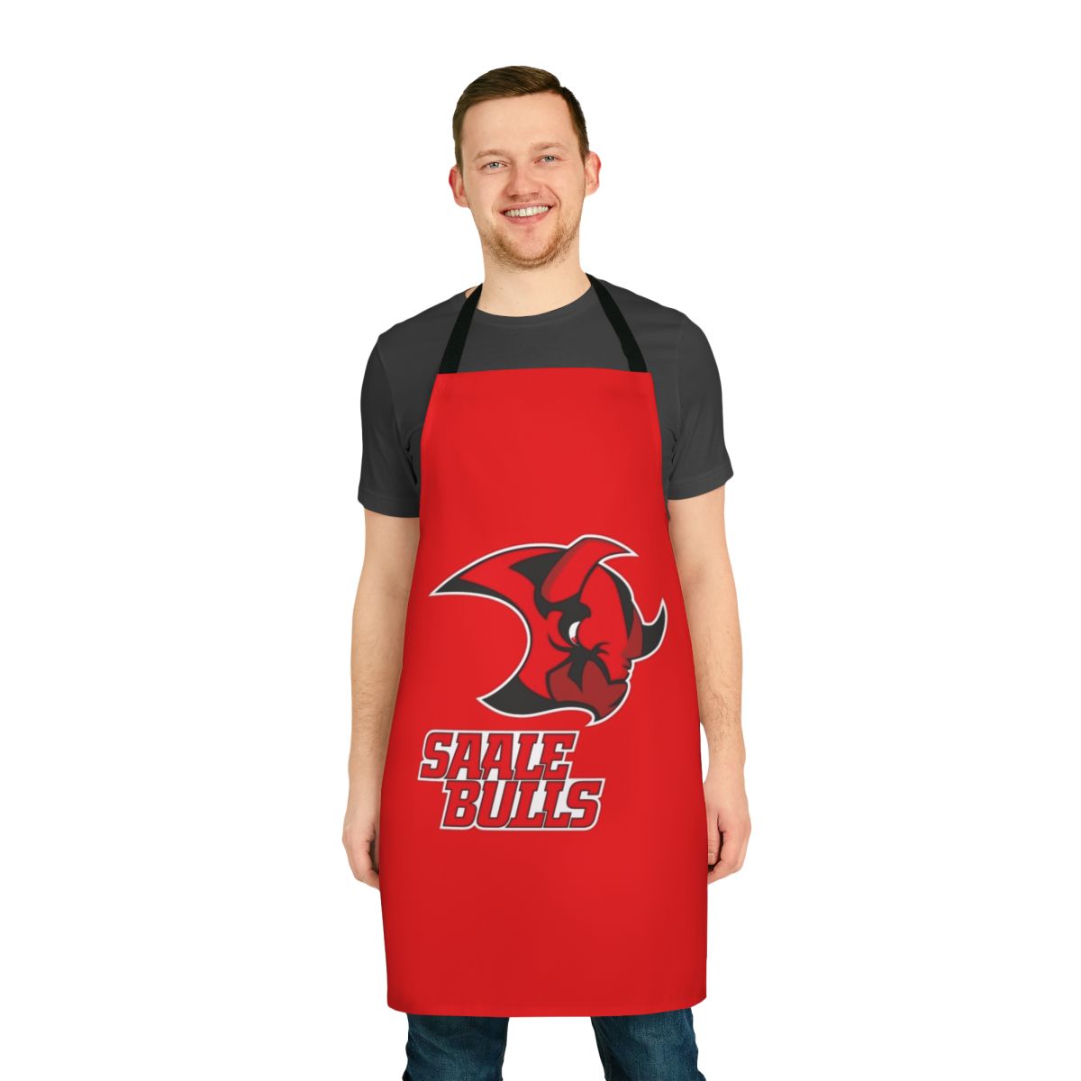 Saale Bulls Halle-themed ice hockey apron