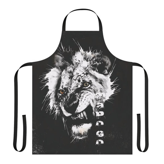 Sabi Sands Lion Themed Apron with African Wildlife Imagery
