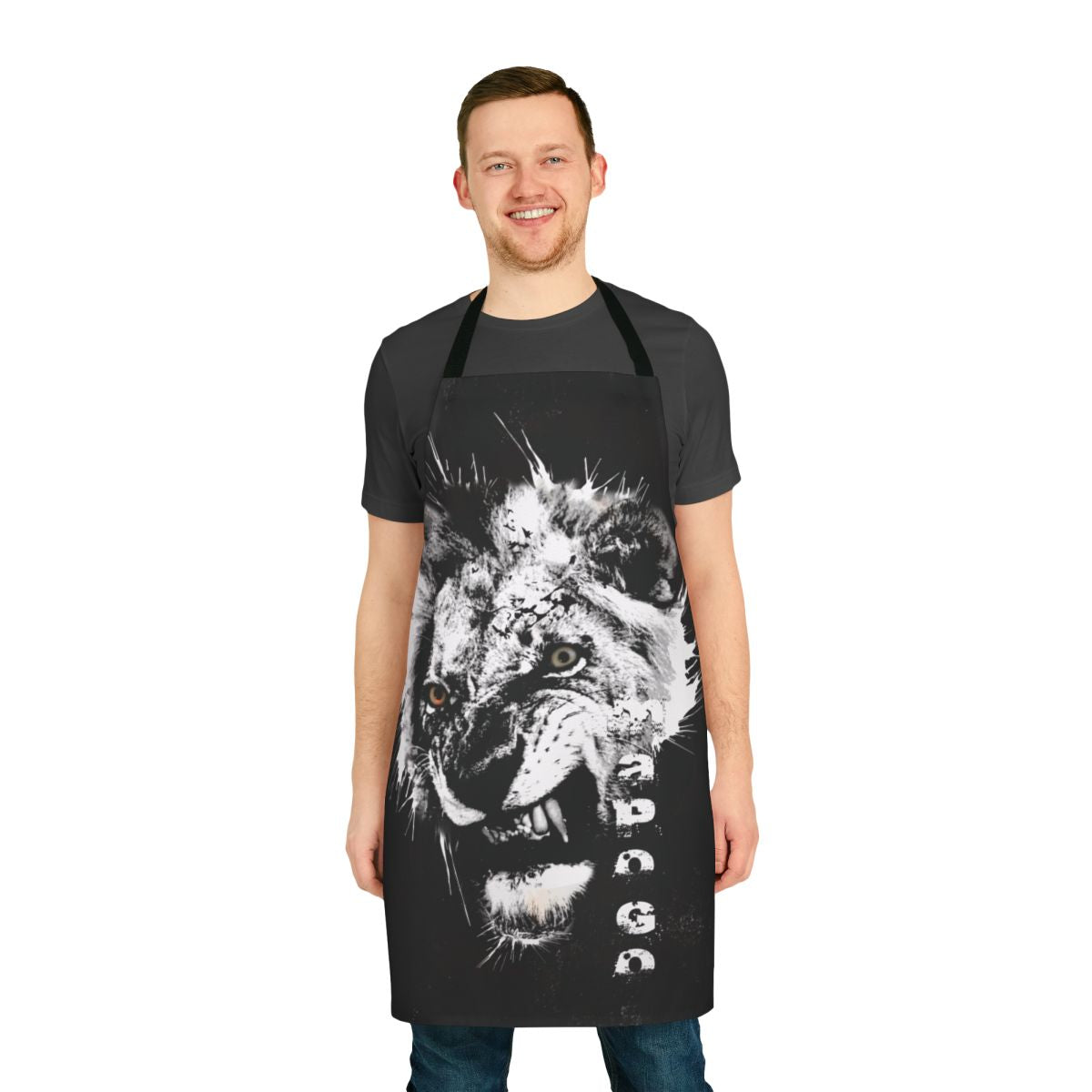 Sabi Sands Lion Themed Apron with African Wildlife Imagery
