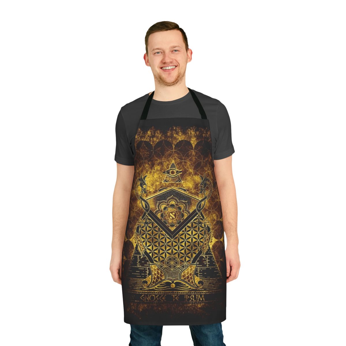 Sacred geometry pattern on an apron for daily life and spiritual practices
