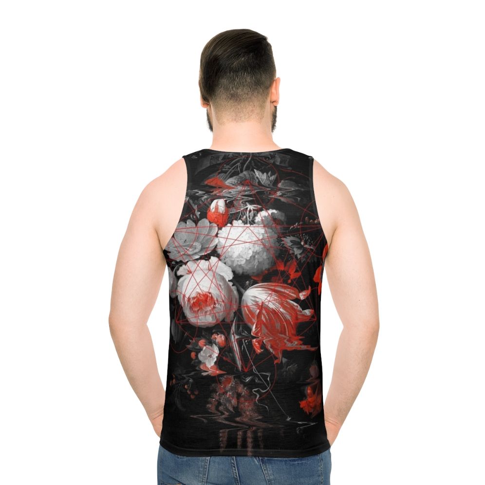 Unisex sacred geometry floral tank top