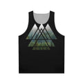 Sacred geometry triangles misty forest unisex tank top