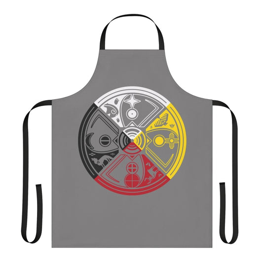 Sacred Hoop Medicine Wheel Apron with Native American Spiritual Symbols