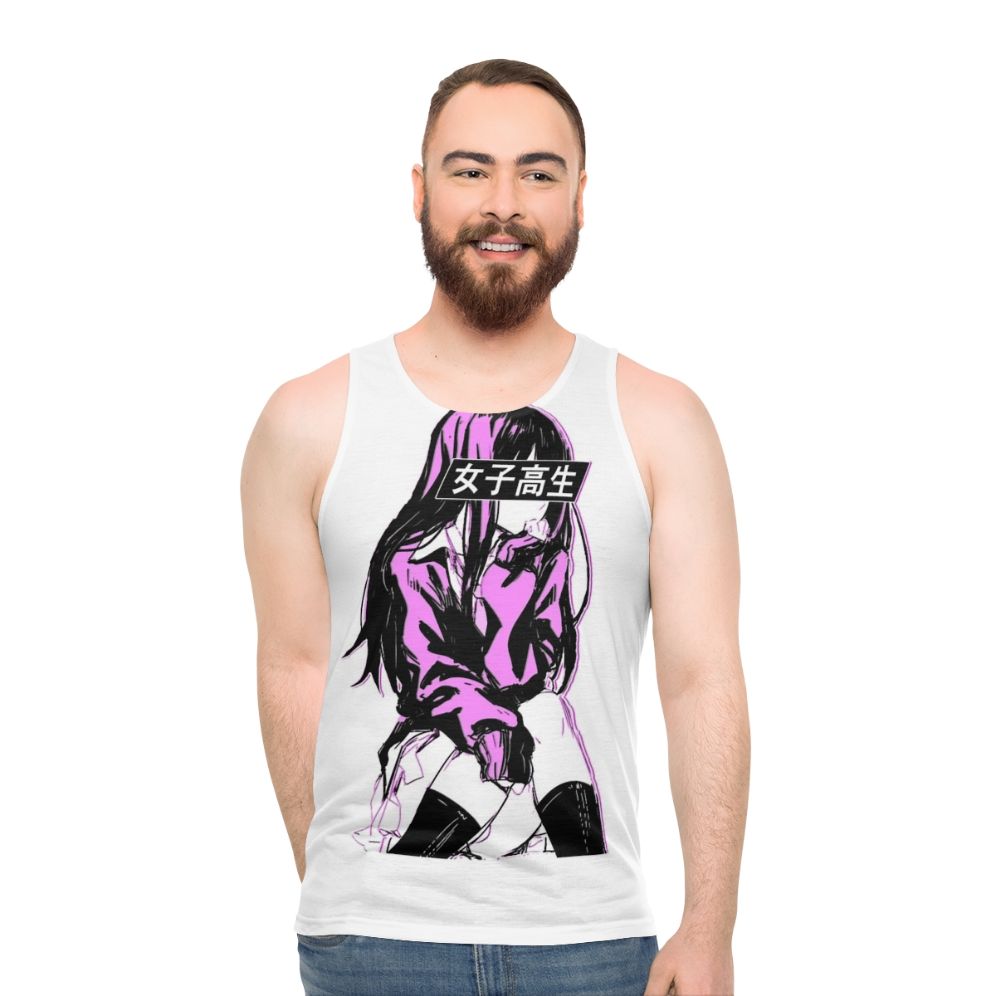 Sad anime Japanese aesthetic unisex tank top