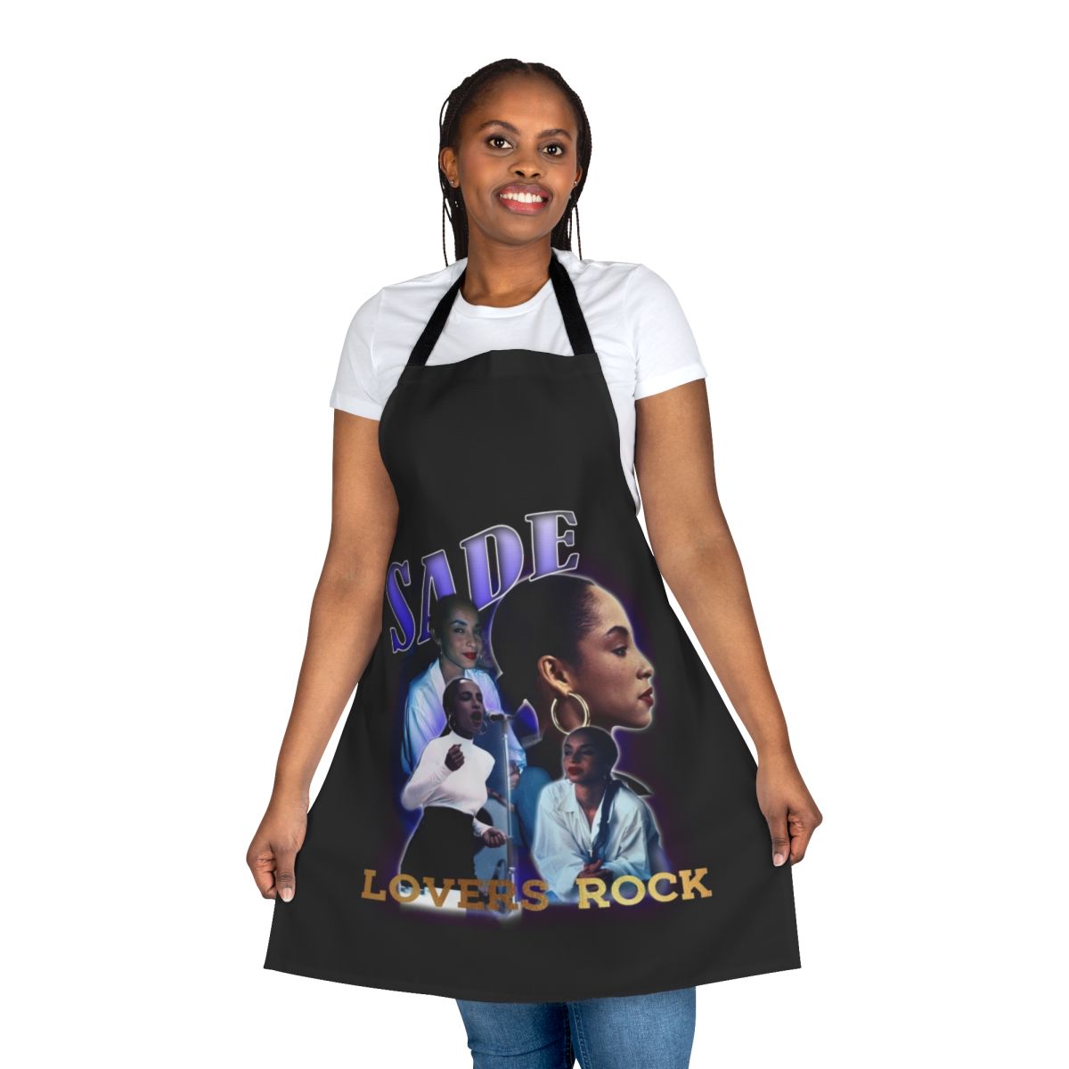 Sade bootleg t-shirt inspired apron featuring vintage r&b and hip hop design